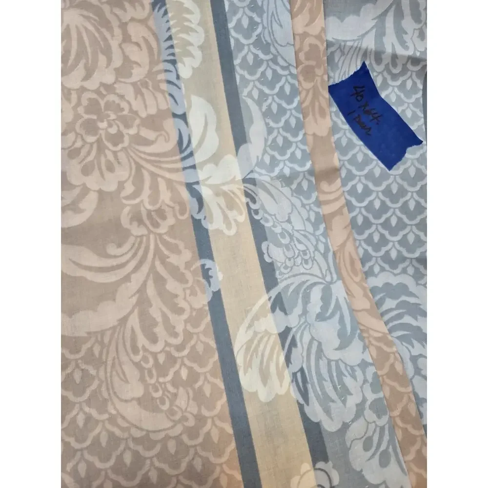 Large Lot Martha Stewart Damask Rod Pocket Curtains & 1 Valance. See Measurement